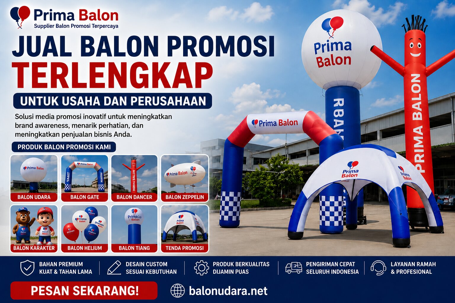 Jual Balon Promosi Terlengkap untuk Usaha dan Perusahaan